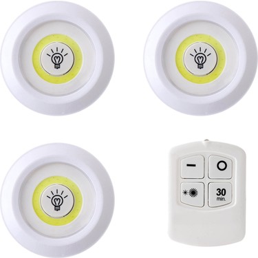 ELİTE Uzaktan Kumandalı 3 Tane Portatif Lamba Ampul ( K-80 )