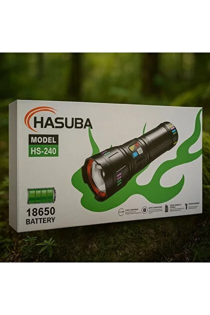 HASUBA HS-240 METAL 1KM EN BÜYÜK BOY 30,000 LÜMEN EL FENERİ