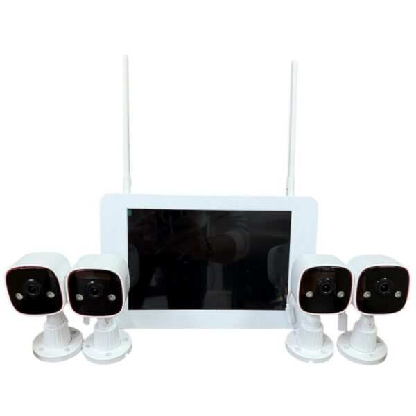 Apronx BSM400 4 Kanal Nvr + 3Mp 4 Kamera Full Color Mik. + 10" Lcd Wifi Set