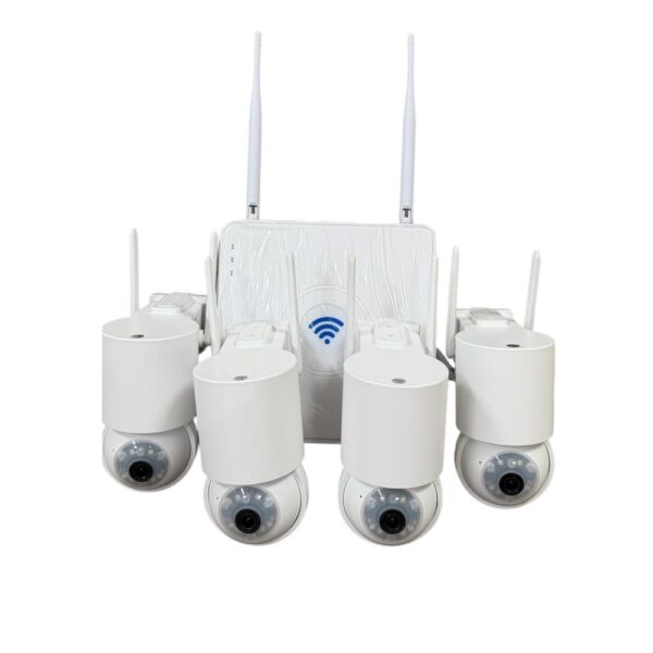 Apronx DS440 4 Kanal Nvr + 3Mp 4 Kamera Full Color Mik. PTZ Wifi Set