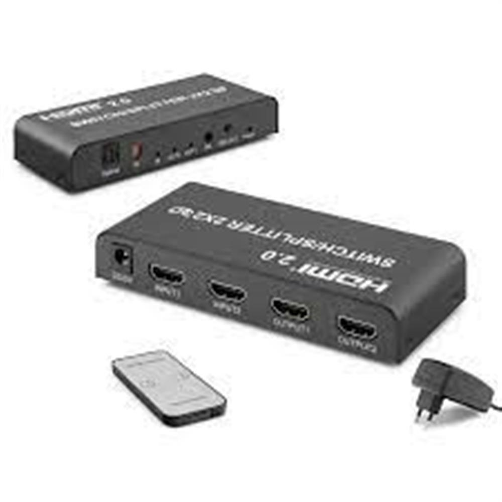HADRON HD271 SWITCH SPLITTER HDMI 2 GİRİŞ 2 ÇIKIŞ kumandalı