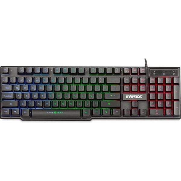 KB EVEREST KB-X88 Siyah USB Gökkuşağı Aydınlatmalı Q Oyuncu Klavyesi