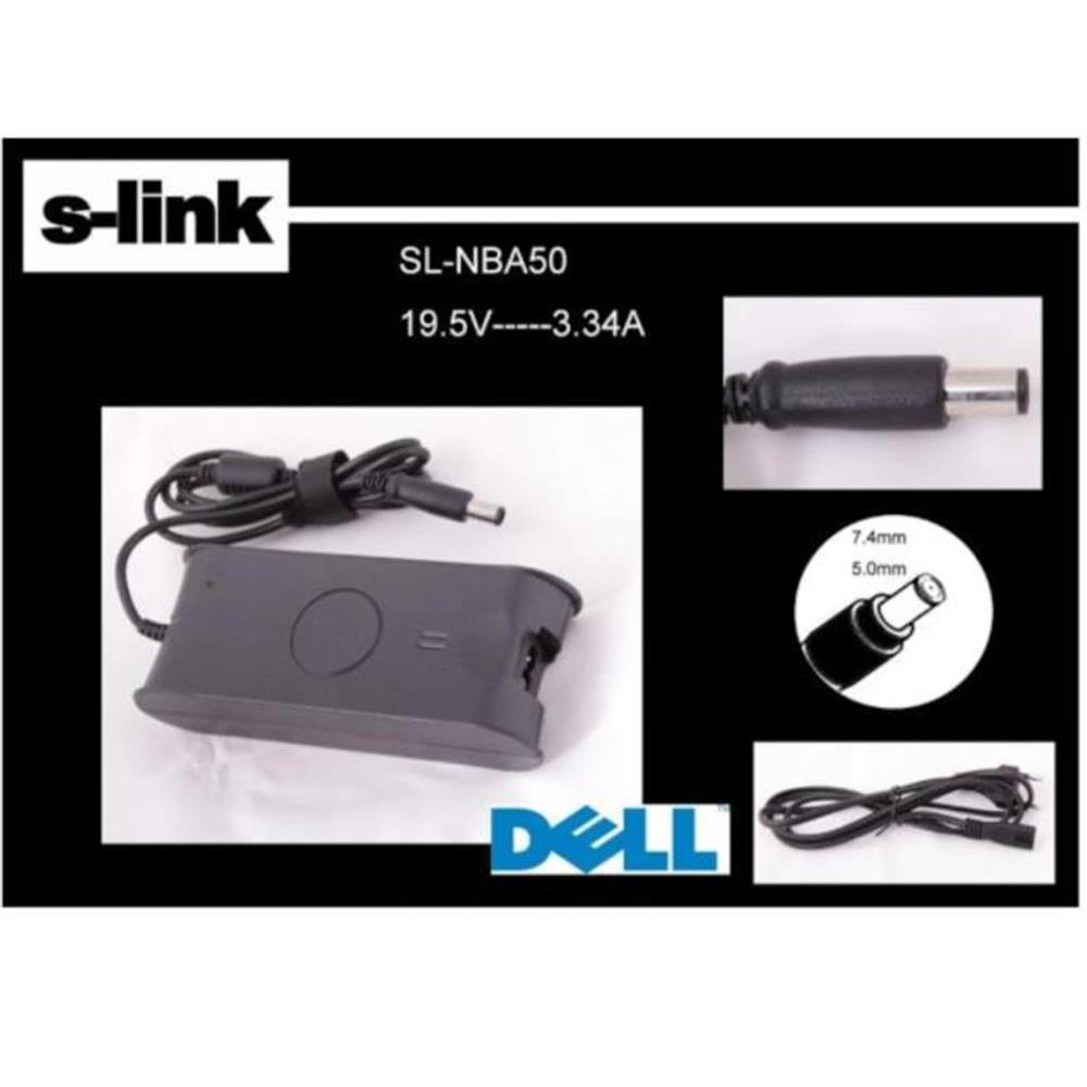 NB ADP S-link SL-NBA50 19.5V 3.34A 7.4*5.0 Dell Inspiron NOTEBOOK ADAPTÖR - Görsel 2