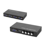 HADRON HN217 VGA SWITCH 300 MHZ 4 PORT 4 GİRİŞ 1 ÇIKIŞ DÜĞMELİ