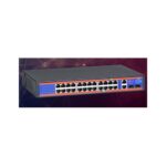ZTECH 24 PORT ZR-1024 10/100 2 UPLİNK Gigabit +2 POE SWİTCH 250W 2 SFP 2 UPLİNK