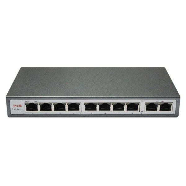 ZTECH ZR-1008 8+2 POE 8 port 10/100 Switch 125w
