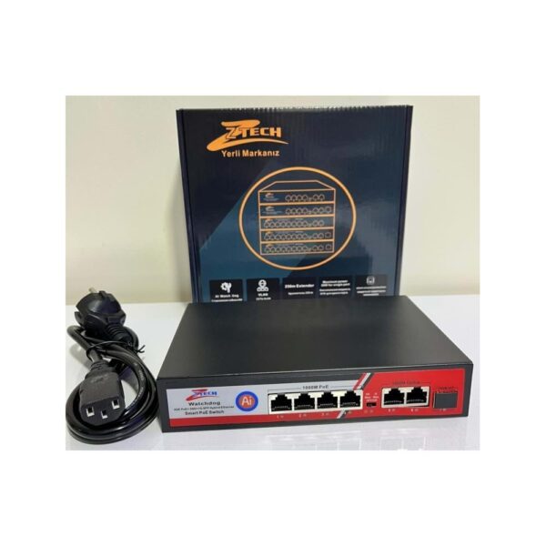 ZTECH ZR-1104 4+2+1 4 PORT FULL Gigabit +1 SFP Yönetilemez Switch