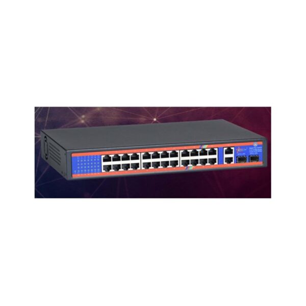 ZTECH ZR-1124 24+2+2 POE SWİTCH 260w +2 uplink + 2 sfp 300w