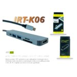 IRONSTAR IRT-K06 6 İN 1 TYPE-C TO USBx2 + SD + TF + PD + HDMI DÖNÜŞTÜRÜCÜ