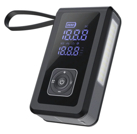 Çantalı Akü Takviyeli Hava Pompası 8000 mAh Dijital Ekran 150 PSI