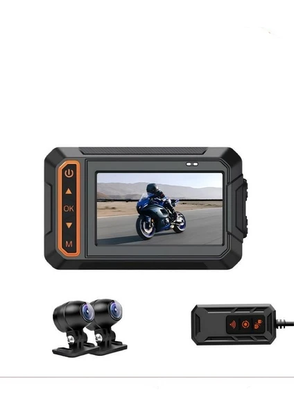 Aksiyon Kamerası M5F Siyah – Ultra HD WiFi Panoramik Gözetleme ve Motosiklet Kamerası