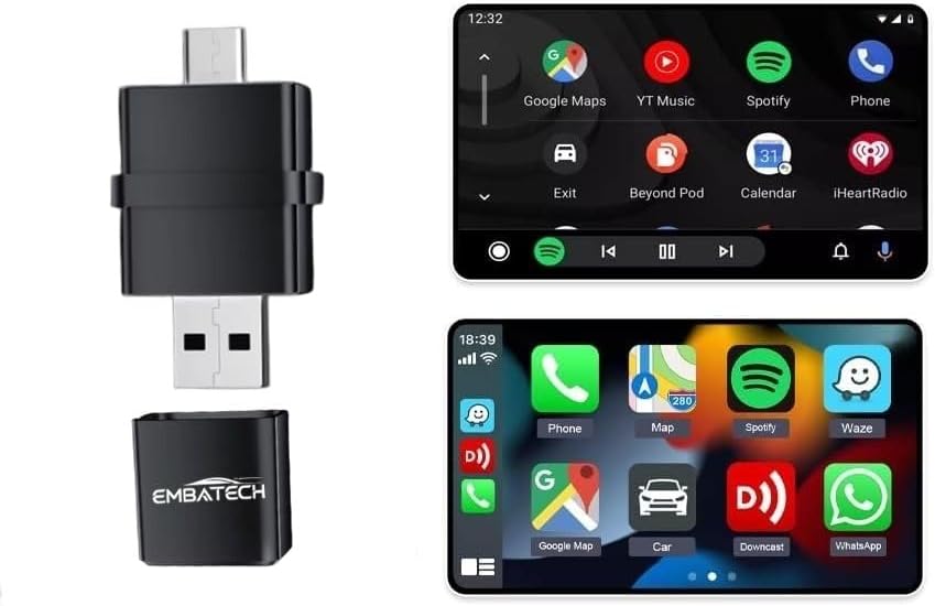 Apple CarPlay Kablosuz Araç Adaptörü – iOS 10 ve Üzeri Uyumlu, Tak-Çalıştır