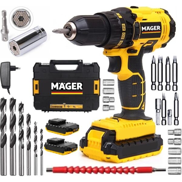 Zy-05 Metal Şanzıman Çift Akülü Şarjlı Matkap 24 Parça Akülü Vidalama