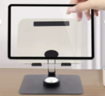 Metal Tabanlı 14 inç Uyumlu 360° Dönen Masaüstü Tablet Standı Tablet ve Telefon Tutucu A55